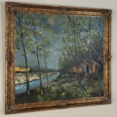 Antique Framed Oil Painting on Canvas by Konstanty Ryndziewicz