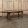 Antique French Neoclassical Walnut Draw Leaf Banquet Table