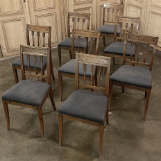 Set of Eight Antique French Directoire Dining Chairs