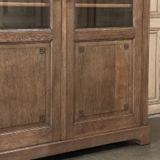 Antique French Neoclassical Louis XVI Oak Bookcase