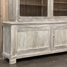 Antique Neoclassical Whitewashed Pharmacy Display Case ~ Bookcase