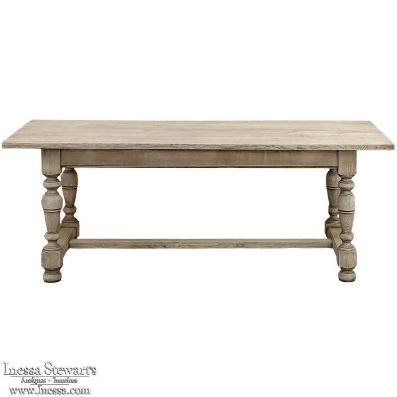 Antique Rustic Country French Farm Table ~ Dining Table in Stripped Oak