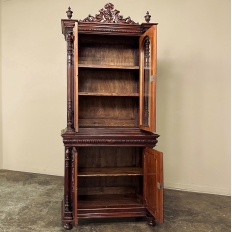 19th Century French Napoleon III Period Neoclassical Mahogany Bookcase ~ Bibliotheque