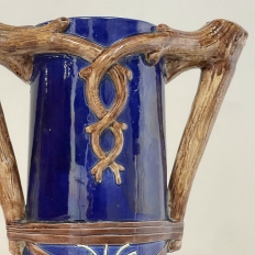 19th Century French Napoleon III Period Barbotine Vase
