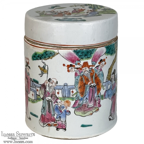 19th Century Oriental Porcelain Lidded Vase