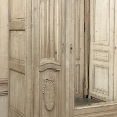 Antique French Louis XVI Armoire ~ Wardrobe in Stripped Oak