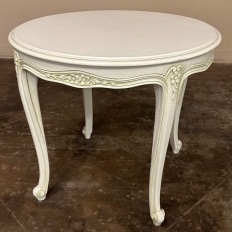 French Louis XV Painted Round End Table