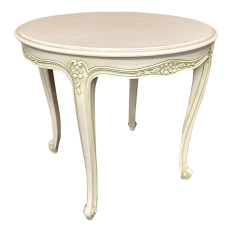 French Louis XV Painted Round End Table