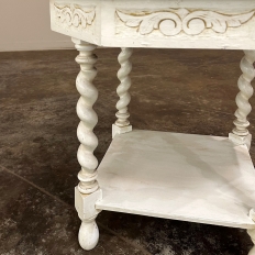 Antique Octagonal Painted End Table