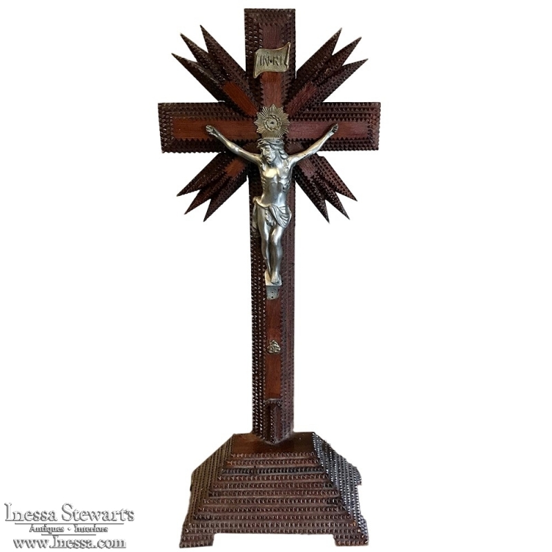 19th Century Arts and Crafts Crucifix