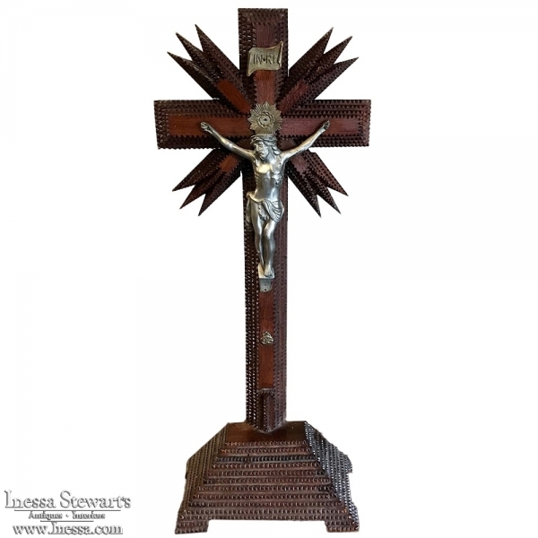 19th Century Arts and Crafts Crucifix