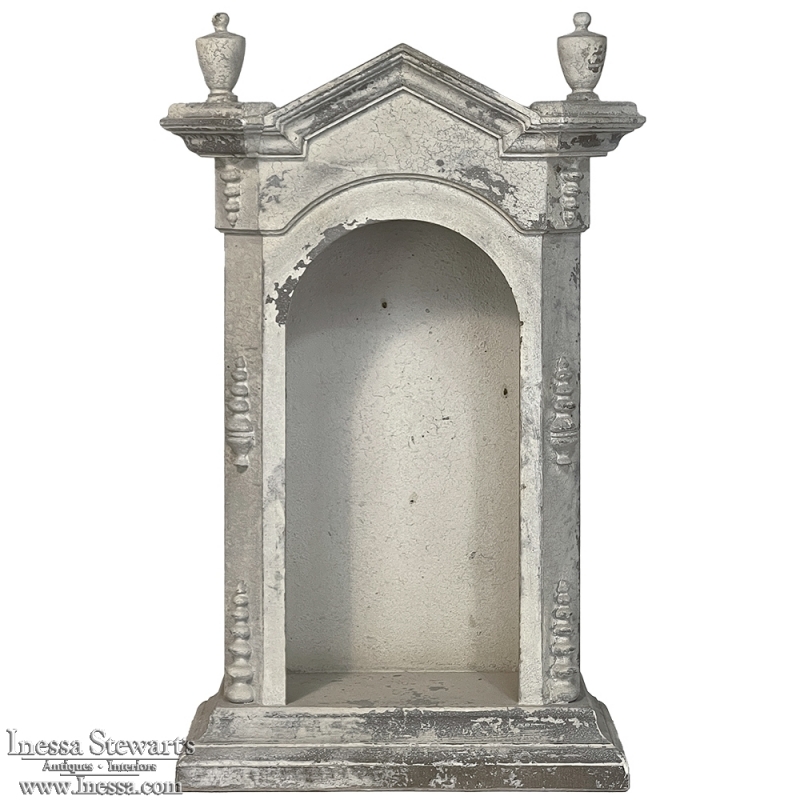 Reproduction Decorative Shrine ~ Niche with Distressed Painted Finish