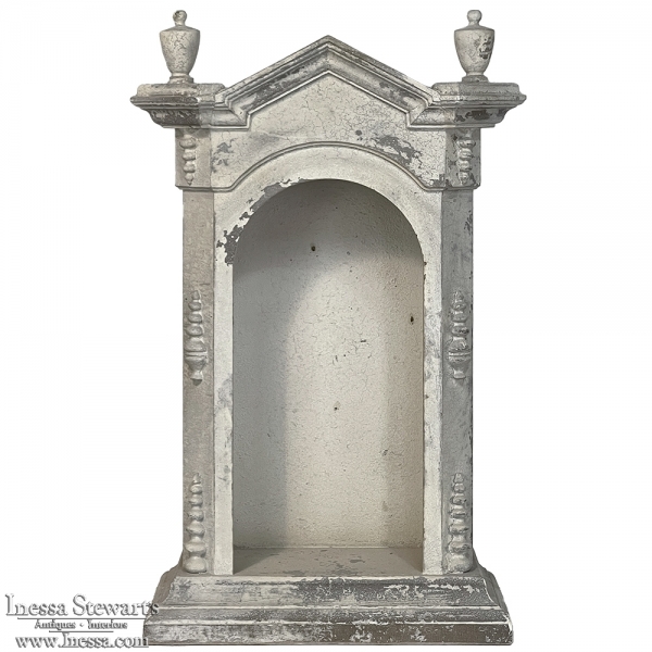 Reproduction Decorative Shrine ~ Niche with Distressed Painted Finish