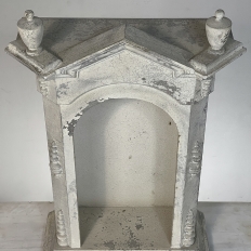 Reproduction Decorative Shrine ~ Niche with Distressed Painted Finish
