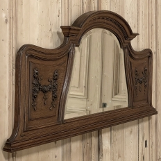 Antique Country French Wall Panel with Beveled Mirror