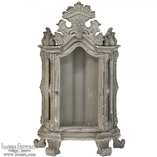 Reproduction Decorative Shrine ~ Niche with Distressed Painted Finish