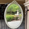 19th Century French Louis XVI Painted Oval Mirror