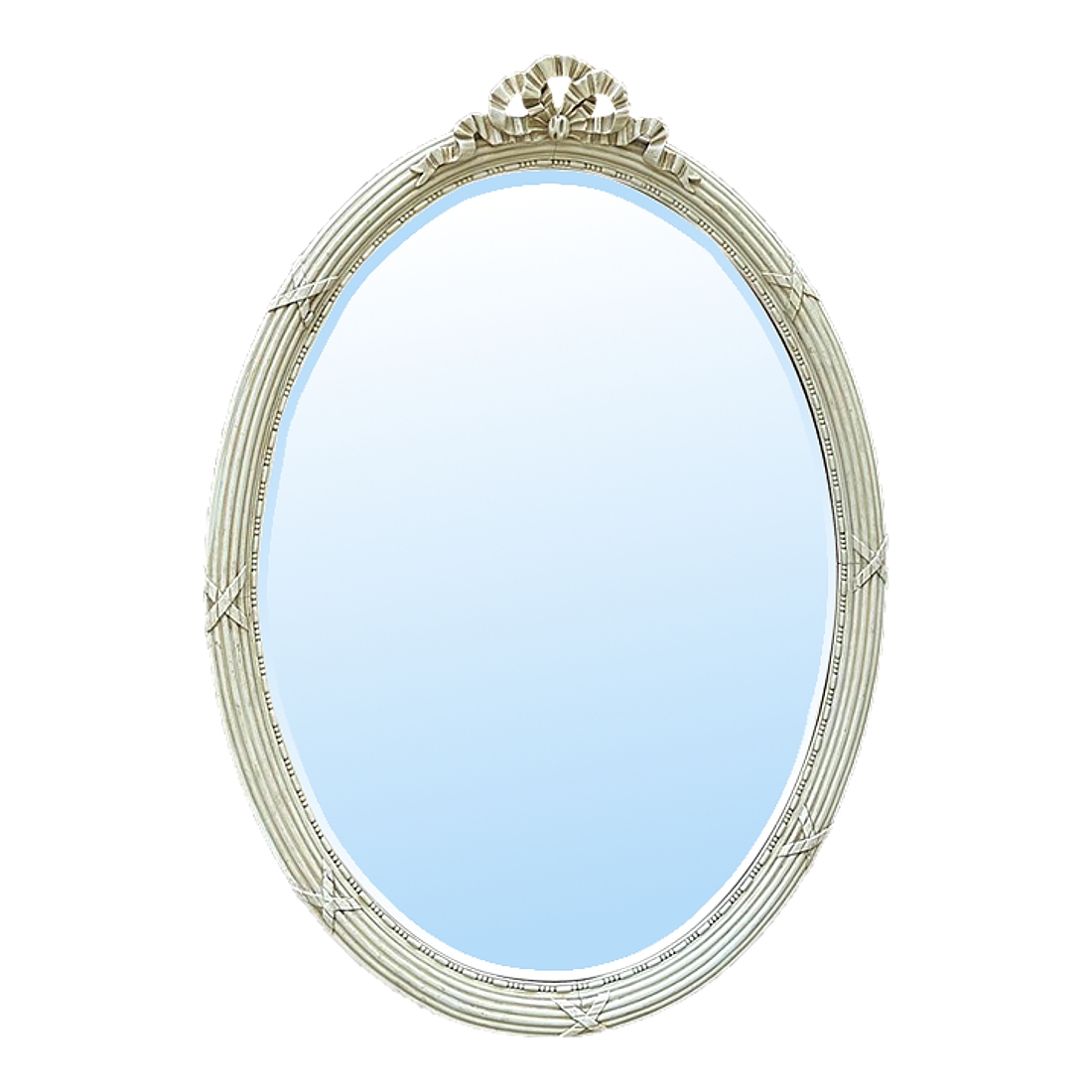 French Oval Bow Wall Mirror