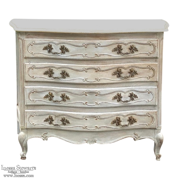 Antique Country French Provincial Painted Commode ~ Chest of Drawers