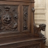 19th Century Grand Italian Renaissance Walnut Hall Bench