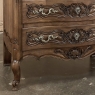 Antique Country French Louis XIV Walnut Marble Top Commode
