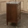 Antique French Directoire Neoclassical Mahogany Commode with Marble Top