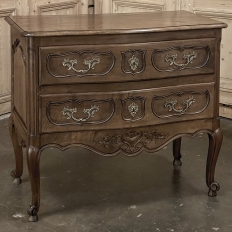 Antique Country French Regence Walnut Commode