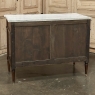 Antique French Directoire Mahogany Commode with Carrara Marble Top