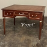 Antique French Directoire Neoclassical Mahogany Leather Top Desk
