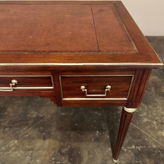 Antique French Directoire Neoclassical Mahogany Leather Top Desk