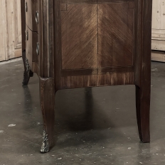 19th Century French Louis XVI Marble Top Mahogany Commode