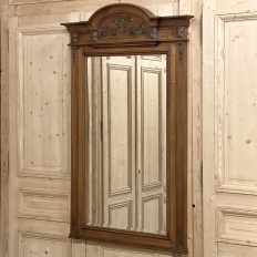 Antique French Louis XVI Carved Walnut Mirror