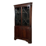19th Century English Mahogany Corner Bookcase ~ Curio Cabinet