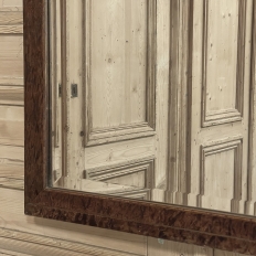 Art Deco Period Neoclassical Burlwood Beveled Wall Mirror