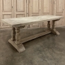 Antique Rustic Stripped Oak Trestle Table