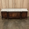 Grand Antique French Louis XVI Mahogany Buffet with Carrara Marble