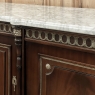 Grand Antique French Louis XVI Mahogany Buffet with Carrara Marble