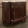 Antique French Louis XVI Marble Top Burl Wood Buffet