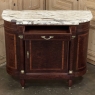 Antique French Louis XVI Marble Top Burl Wood Buffet