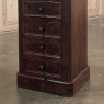 19th Century French Neoclassical Louis XVI Mahogany Nightstand with Carrara Marble