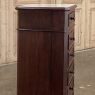 19th Century French Neoclassical Louis XVI Mahogany Nightstand with Carrara Marble