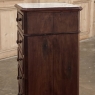 19th Century French Neoclassical Louis XVI Mahogany Nightstand with Carrara Marble