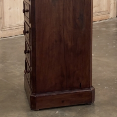 19th Century French Neoclassical Louis XVI Mahogany Nightstand with Carrara Marble