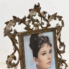 Antique Italian Rococo Painted Metal Picture Frame