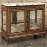 Antique French Louis XVI Maple Marquetry Marble Top Buffet