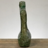 Antique Rustic Earthenware Liquor Flagon with Green Glaze