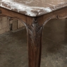 Antique French Louis XV Walnut Marble Top Dining Table