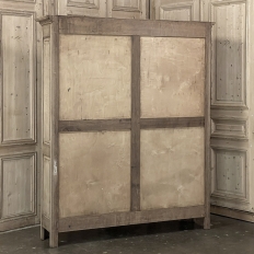 Antique Rustic Country French Louis XVI Armoire in Stripped Oak