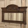 Antique French Louis XVI Carved Walnut Mantel Mirror