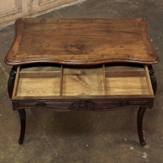 19th Century French Louis XV Walnut Writing Table ~ End Table